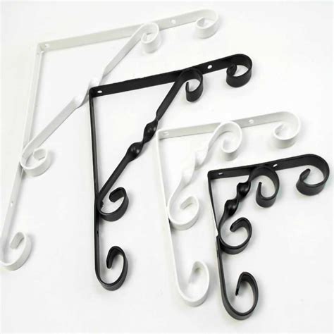 scrolled metal brackets|metal scroll shelf brackets.